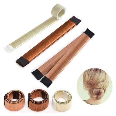 China High Quality Reusable 3 Color Magic Hair Roll Maker Tying Tools Specially Worked Hair Roller For Beautiful Women Lady for sale