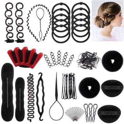 China 25 Sets Comfortable Magic Hair Styling Twist Accessories Hair Donut Buns Hair Clip Stick Braiding Tools For Women Lady Girls for sale