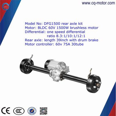 China drum brake/disc brake 33 inch India Eletric Vehicle Rear Axle for E-rickshaw for sale