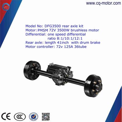 China Factory Price Electric Car Rear Axle motor kit Brushless 2000w Dc Motor 60v 30tube controller for sale