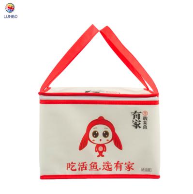 China Waterproof Accept Customized Logo And Pack Non Woven Insulated Thermal Lunch Cooler Bag for sale