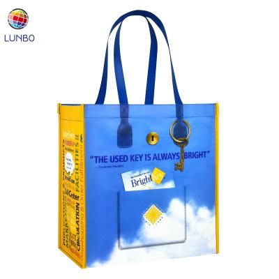 China Handled Customized Eco-Friendly Reusable Foldable Grocery Bag Polyester Rpet Bag for sale