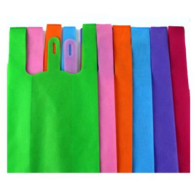 China Eco - Friendly Promotional Wholesale Ultrasonic PP Non Woven U Cut T Shirt Bag for sale