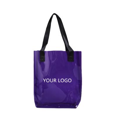 China Durable Waterproof Promotional Shopping Bag Tote Bag PVC Clear Tote Bag for sale