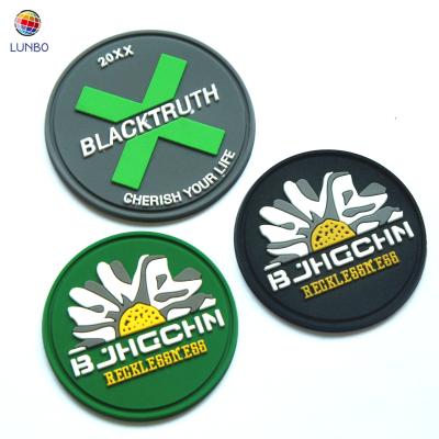 China Washable custom pvc badge/custom silicone label/rubber apparel patch pvc for sale