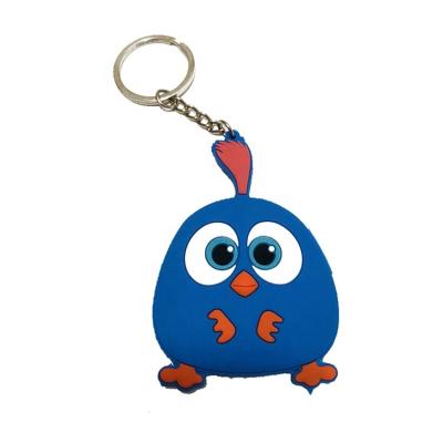 China New Design Creative Cute Anime 3d Bird Cartoon Decoration PVC Key Chain for sale