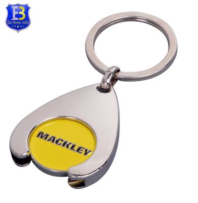 China Promotional Shopping Decoration Trolley Coin Key Ring With Fork for sale