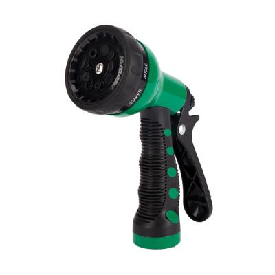 China Variable Spray Patterns Heavy Duty Garden Hose Spray Nozzle With Connector , 9 Function Garden Nozzle With Soft Handle for sale