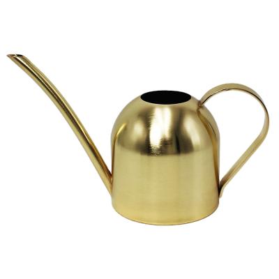 China Good Quality Metal Most Good Best Return Product Selling In Stock 950Ml Golden Tin Watering Can Plants for sale