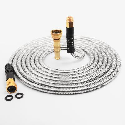 China Reasonable Price Metal Most Return Good Product Our Own Manufacturer 50Ft Flexible Steel Metal Garden Hose for sale