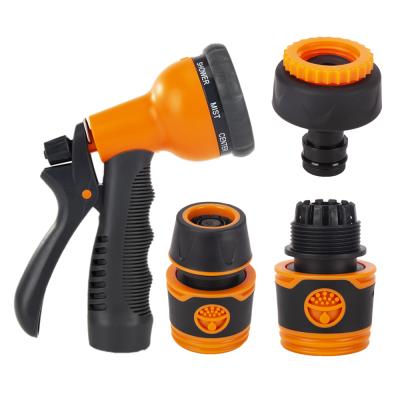 China Hot Selling High Quality Variable Plastic Garden Water Spray Gun Set Garden Hose Nozzle Sprayer Set Of 8 Patterns Flow Controls for sale