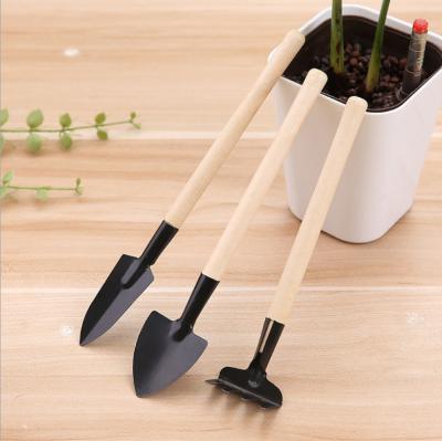 China Mini Garden Gardening Tools Mini Plant Handle Garden Woodworking Tool Kit Eco-Friendly Three-Piece Potting Tools for sale