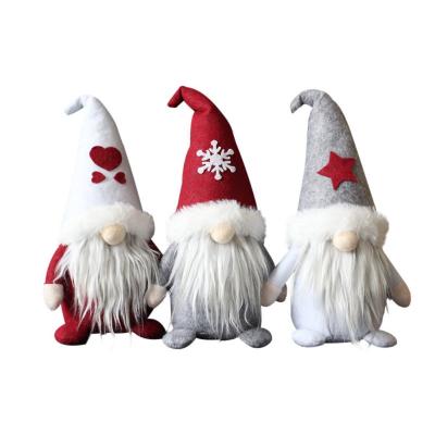 China Plush For Creative Faceless Santa Claus Doll Merry Christmas Decoration Plush Doll Holiday Dwarf Hooded Decoration for sale