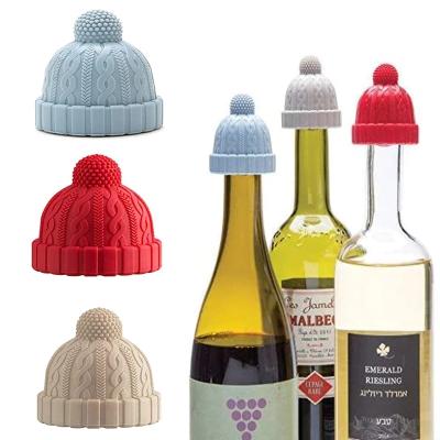 China Creative Design Red Cap Shape Viable Custom Hot Selling Bulk Wine Bottle Stopper Silicone Drink Bottle Cap for sale