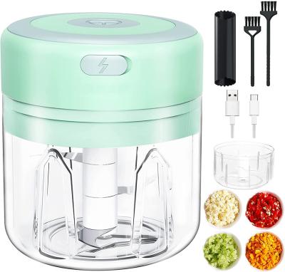 China Electric Vegetable Processing Plant Garlic Cleaver, Mini Food Processor, 250ml+100ml Refillable Vegetable Blender Chopper For Nuts Chili Onion Minced Mea for sale