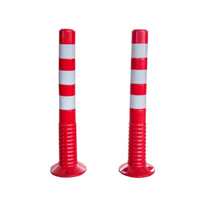 China Safety Antenna Post Traffic Road Safety Post Warning Reflective Flexible Plastic Bollard for sale