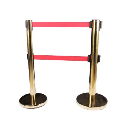 China Bank Tongling Hotel Queue Management Handrail Support Retractable Queue Belt Cafe Road Safety Barrier for sale