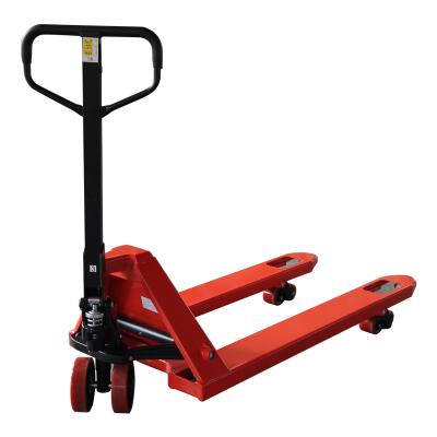 China Cheap PU Wheel Series Polyurethane Wheel 2500KG Price DF Red Hand Pallet Jack Lift for sale