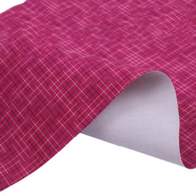 China Wholesale 300D Waterproof Polyester Plaid Oxford Fabric Colorful Weave PVC Coated For Luggage Backpack for sale