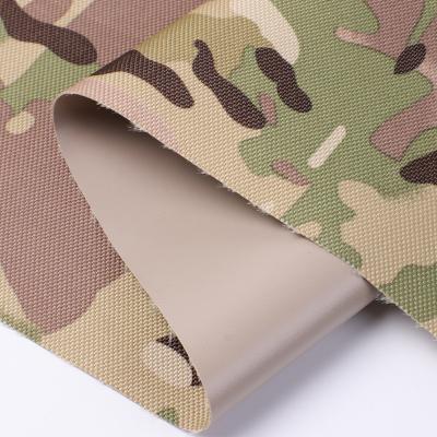 China Waterproof Custom 100 Polyester Fabric 9x6 Elastic Camouflage 600D Oxford Cloth PVC Coated For Luggage Handbag for sale