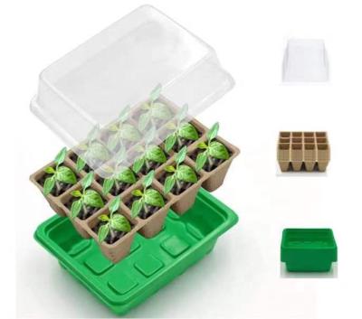 China organic & Environmental Friendly Biodegradable Seed Starter Kit with Biodegradable Paper Planting Seed Strater Tray Paper Nursery Pots Planters for sale