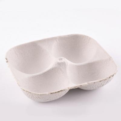 China Eco - Friendly Disposable Biodegradable Paper Pulp Fruit Tray , Supermarket Vegetable Tray for sale