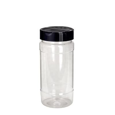 China Farms 450ml Round Spice Bottle Shaker Clear Containers Butterfly Lid for sale