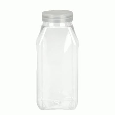 China Grows 32oz Plastic Bottle With Red Lids Spice Bottle for sale