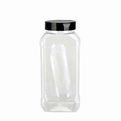 China Cultures Plastic 32oz Bottle With Black Lids For Spices for sale