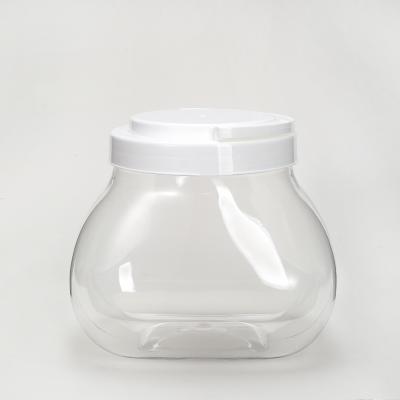 China 2200ml Food Cookie Jars For Kitchen Jar With Lid Food Storage Containers Candy Plastic Dry Jars With Airtight Lids For Candy Buffet for sale