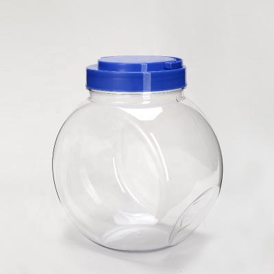 China 2.5L 2500ml Empty Plastic Pet Food Containers Ball Shape Bottle for sale