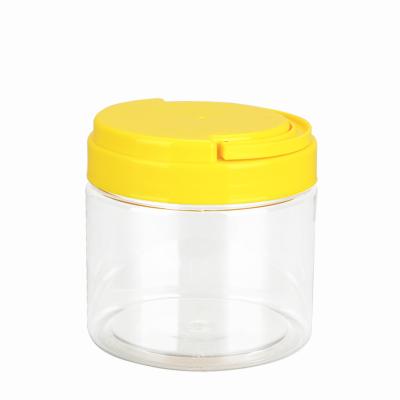 China Farms 450ml Round Screw Cap Bottle Pet With Handle Lid For Nut Candy for sale