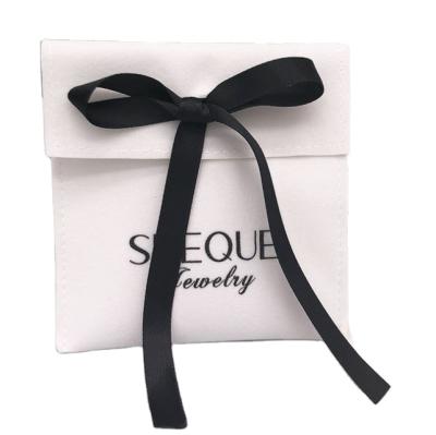 China Beautiful Custom Personalized Fabric Drawstring Envelope Gift Bag With Ribbon For Gift Wrapping for sale