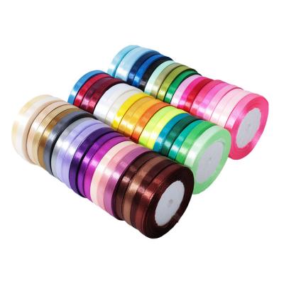 China Best Price Factory Wholesale 3mm-100mm Satin Customized 196 Colors Satin Ribbon For Flower Tied Gift Wrapping Wrapping for sale