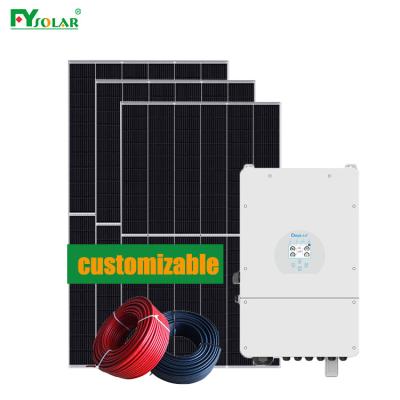 China 3kw home solar hybrid system 5kw 10kw complete solar system for home hybrid solar power system hybrid for sale