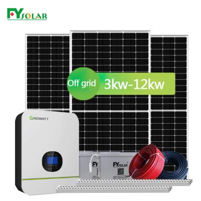 China Home Solar Power System For Home 3kw 5kw 6kw 8kw 10kw Solar Panel System For Home 10kw 5kw Off Grid Solar Power System 3kw for sale