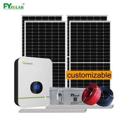 China Home 3KW 5KW Off Grid Solar Panel Power System Generator 8kw 6kw 10kw Solar System Home Solar Power for sale