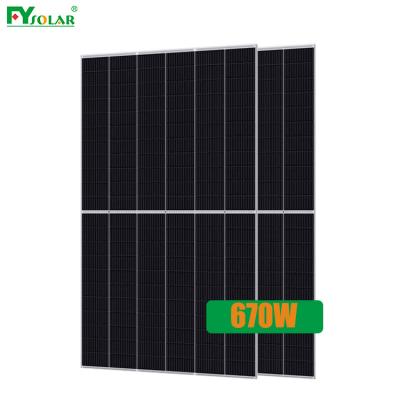 China Monocrystalline solar power system solar panel 700w 650w solar panel 48v 640W 650W 670W solar panel manufacturer for sale