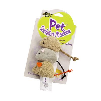 China Cat Toy Simulation Plush Mouse Three Combination Pet Catnip Daily Mouse Toy For Cat for sale