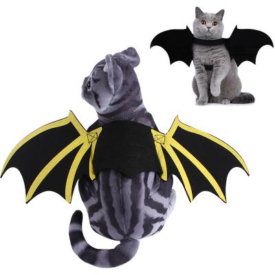 China Fashion Maker Bat Transfiguration Halloween Dog Apparel Cosplay Pet Fancy Clothes Cat Pet Clothes With Bell for sale