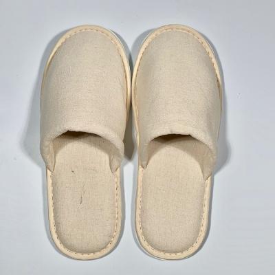 China Custom Disposable Organic Cotton Hotel Eco-Friendly Slippers Anti-slippery for sale