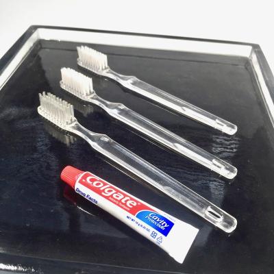 China Wholesale Luxury Hotel Plastic Disposable Toothbrush With Toothpaste High Quality Cheap Plastic Toothbrush Hotel Dental Kit for sale