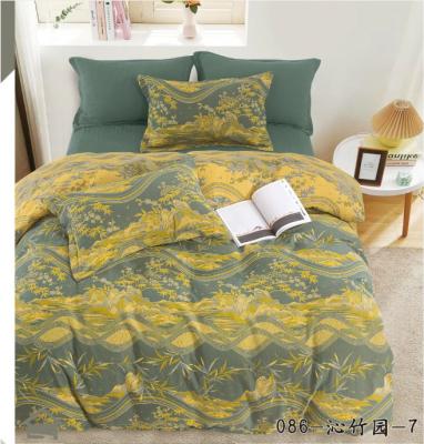 China 100% Washed Cotton Jacquard Bedding Set Duvet Cover Bed Sheet Customized Size for sale