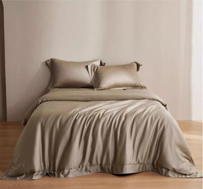 China Pure Color 100S Lenzing Luxury Tencel Duvet Cover Bedding Set Home Textile Product Customized Size for sale