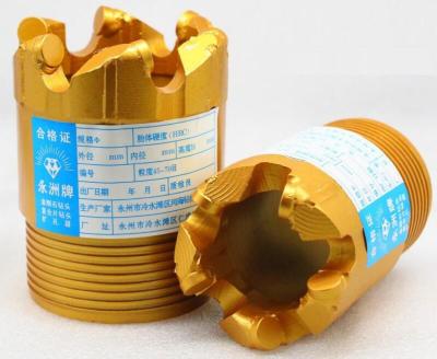 China Wearproof PDC Core Bit For Pebble , 75mm Diameter PDC Drill Bit for sale