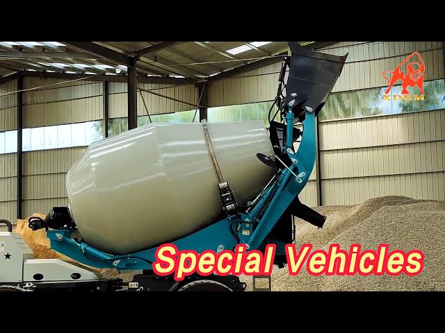 Self Loading Concrete Mixer Truck 4.5m3 4 Batches / Hour Hydraulic