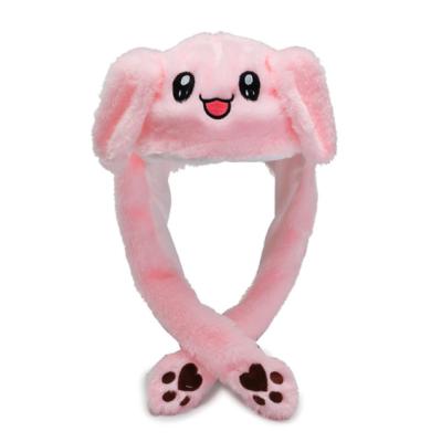 China COMMON Hat Toy Animal Fur Ear Flap Cute Fashion Bunny Hat Bunny Ear Hat Moving Plush for sale