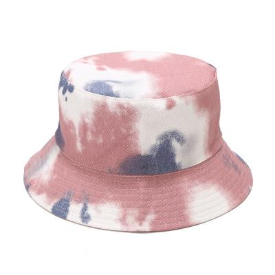 China Reversible Outdoor Travel Sun Fisherman Hat Women 100% and Men Unisex Link Dye Image Cotton Bucket Hat for sale