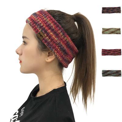 China COMMON Female Head Band For Woman Sports Fluffy Hair Accessories Customized Tie Dye Elastic Running Headbands for sale