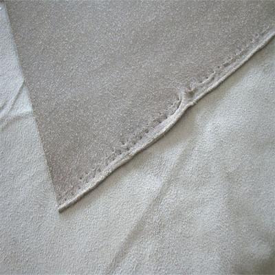 China Wrinkle resistant micro fiber brushed suede backing bonded t/c fabric material for garments sofa and suede upholstery recycled fabric for sale